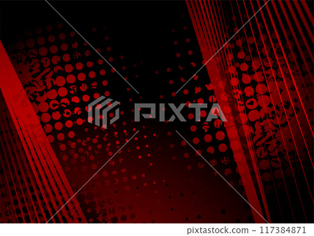 Dark red geometric background with lines and halftones Dark red geometric background with lines and halftones 117384871
