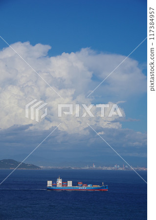View of Wakayama City and Kada from Cape Iwaishi, Hyogo Prefecture 117384957