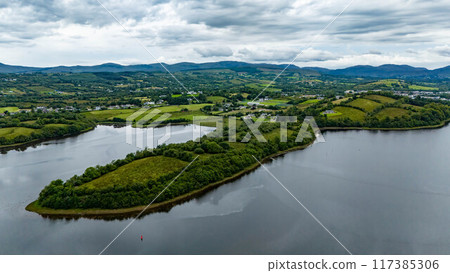 Aerial view of the townland of Revlin by Donegal town, Ireland Aerial view of the townland of Revlin by Donegal town, Ireland 117385306