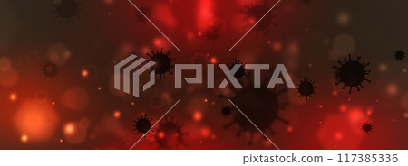 virus in blood science banner 117385336