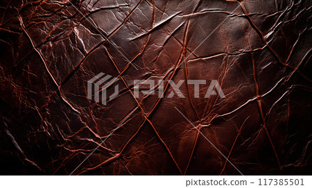 Close-Up of Brown Leather Texture Close-Up of Brown Leather Texture 117385501