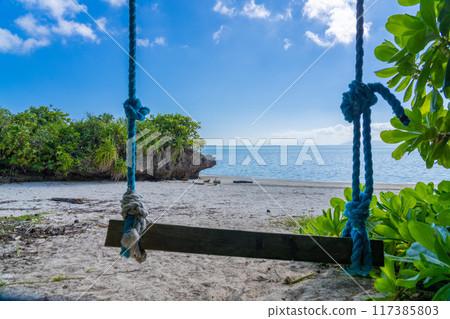 Swings at Tabaga Beach, Kabira Swings at Tabaga Beach, Kabira 117385803