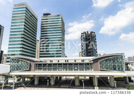 Panoramic view of Nangang Software Park Area MRT Station in Taipei, Taiwan. Panoramic view of Nangang Software Park Area MRT Station in Taipei, Taiwan. 117386336