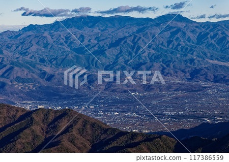 冬天從禦坂山鬼嶽山看到的奧道部主脊 冬天從禦坂山鬼嶽山看到的奧道部主脊 117386559