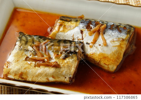 Simmered mackerel with mackerel Simmered mackerel with mackerel 117386865