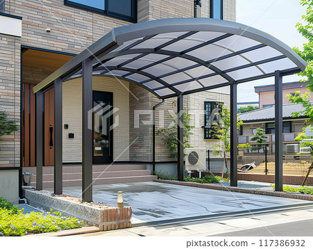 Carport for a house 117386932