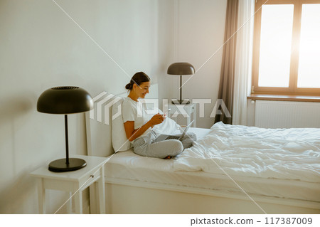 Enjoy a Cozy Morning Routine in a Beautifully Designed Modern Bedroom Space Today Enjoy a Cozy Morning Routine in a Beautifully Designed Modern Bedroom Space Today 117387009