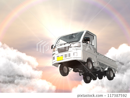 以天空為背景，融合了日本引以為傲的輕型卡車的卓越功能和特性的 3DCG 圖像。 117387592