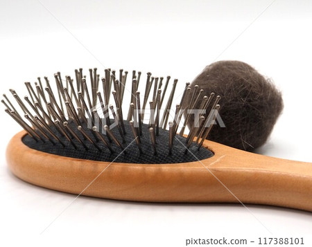 Photo 2 of cat hairballs and brush 117388101