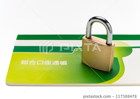 Bankbook and padlock 117388478