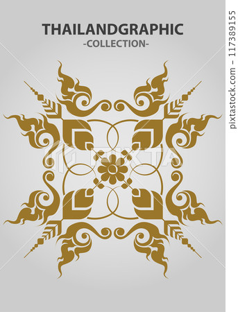 Vector element ethnic decorative ornament ethnic thai illustration Vector element ethnic decorative ornament ethnic thai illustration 117389155