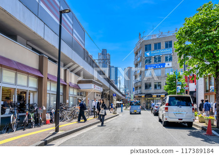 神奈川縣川崎市新丸子站的城市景觀 117389184