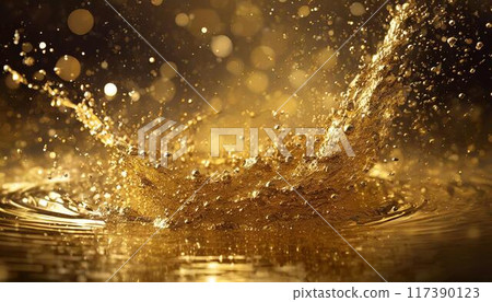Golden splash 117390123