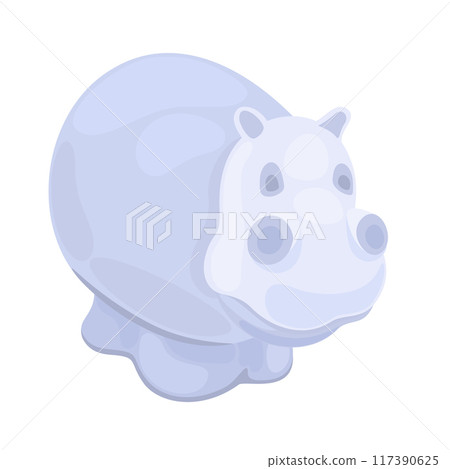 Vector cute illustration of hippopotamus isolated on white background Vector cute illustration of hippopotamus isolated on white background 117390625