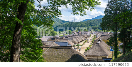 Panoramic view of Ouchijuku 117390653