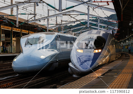 The 500 series "Kodama" is overtaken by the N700 series "Sakura" 117390812