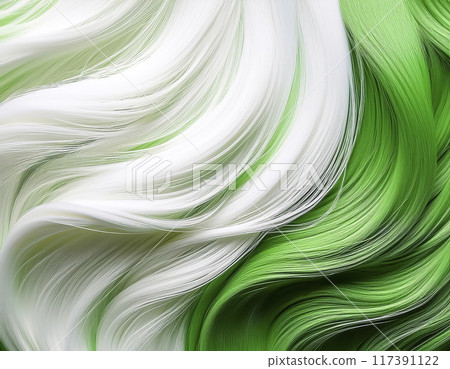 Fashion wig image material Green Silver 117391122