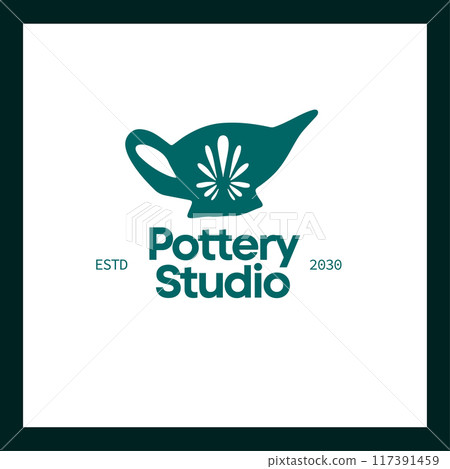 Green and White Pottery Studio Design Template 117391459