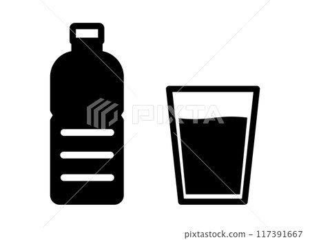 Plastic bottle water icon Plastic bottle water icon 117391667
