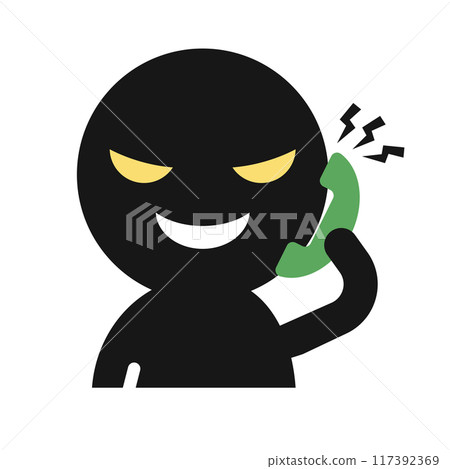 詐騙者圖示/電話詐騙 詐騙者圖示/電話詐騙 117392369