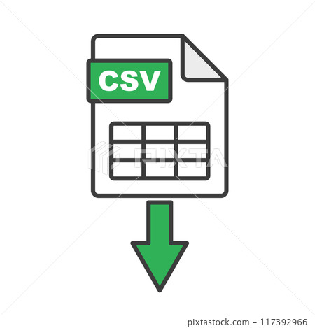 CSV file download icon 117392966