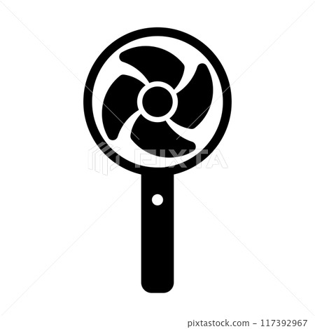 Handy Fan Silhouette Handy Fan Silhouette 117392967