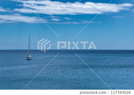 View of the Atlantic Ocean from the coast of Madeira Island 117393026