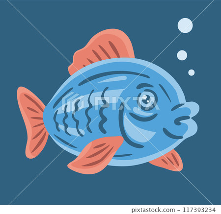 Fish with fins underwater Fish with fins underwater 117393234