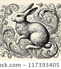 Antique style rabbit 117393405