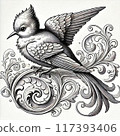 Antique style bird 117393406