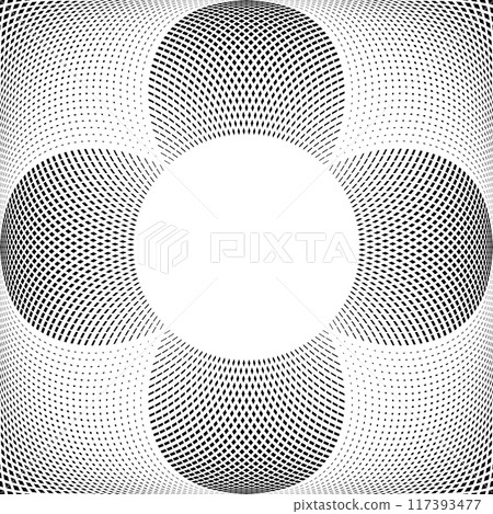 Abstract Decorative Radial Halftone Pattern. Abstract Decorative Radial Halftone Pattern. 117393477