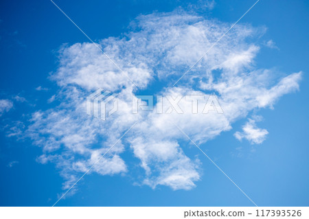 White clouds on blue spring sky White clouds on blue spring sky 117393526