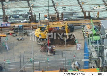 High-rise apartment building construction site 117393862