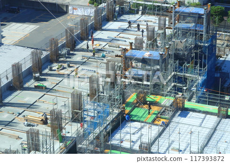 High-rise apartment building construction site 117393872