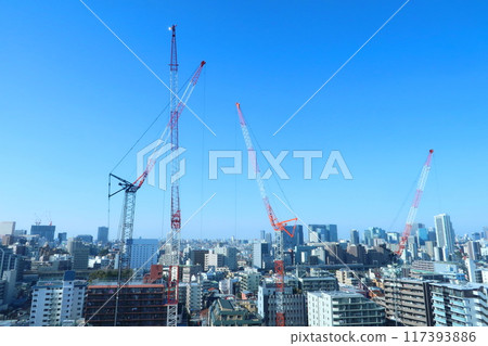 High-rise apartment building construction site 117393886