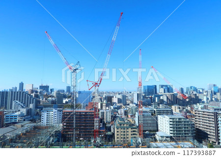 High-rise apartment building construction site 117393887