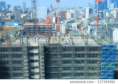 高層公寓建築工地 117393892