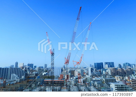 High-rise apartment building construction site 117393897