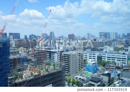 High-rise apartment building construction site High-rise apartment building construction site 117393919