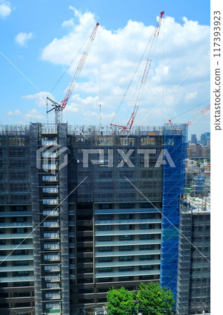 High-rise apartment building construction site 117393923