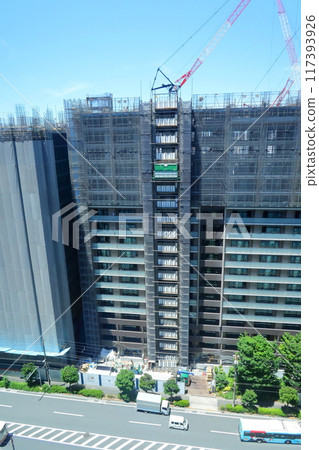 High-rise apartment building construction site 117393926