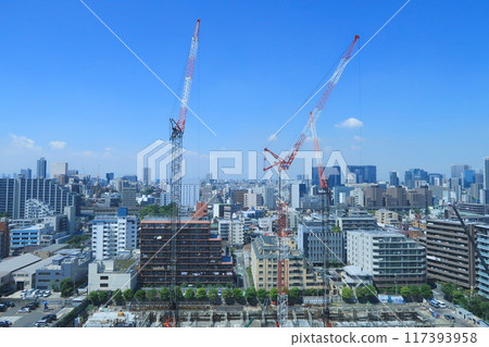 High-rise apartment building construction site 117393958