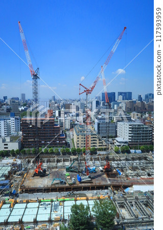 High-rise apartment building construction site 117393959