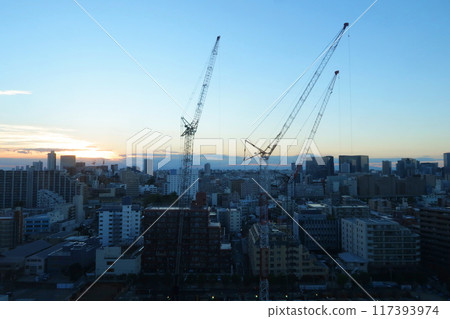 High-rise apartment building construction site High-rise apartment building construction site 117393974