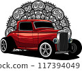draw of hot rod car vector illustration design 117394049