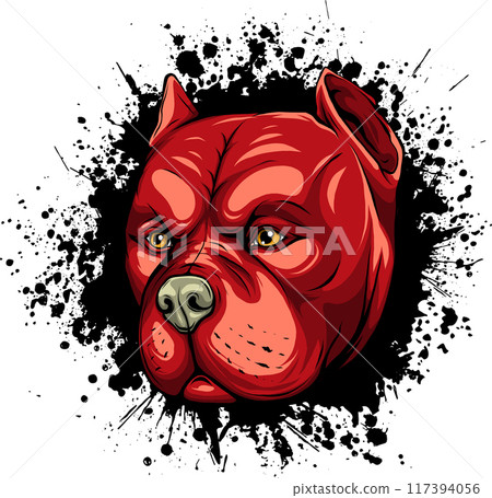 vector illustration of dog face hand draw vector illustration of dog face hand draw 117394056