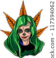 draw of Dead girl vector illustration design 117394062