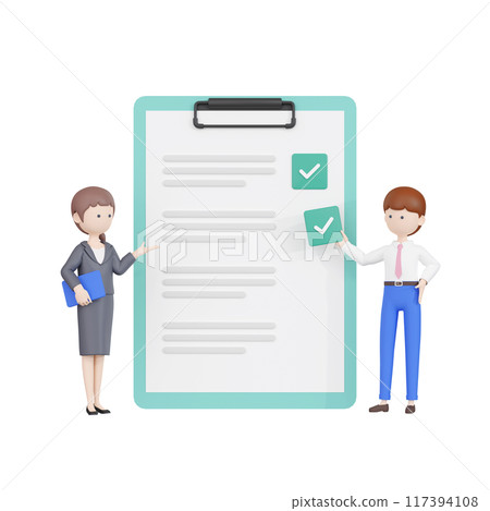 3DCG | Be sure to check the contract carefully before signing! 117394108