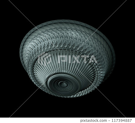 Futuristic Spaceship Propulsion System Close-Up Futuristic Spaceship Propulsion System Close-Up 117394887