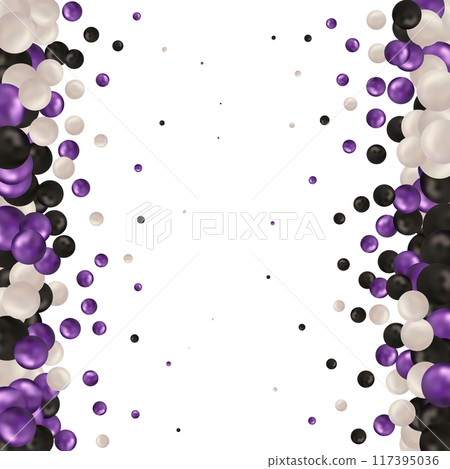 Vector illustration for your design. Luxurious beautiful background with color spheres. Natural pearls with highlights. Eps 10 117395036
